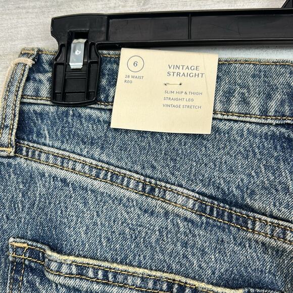 NWT Universal Threads Vintage Stretch Straight Leg Retro 90s Style Size 6/28” - Picture 4 of 5